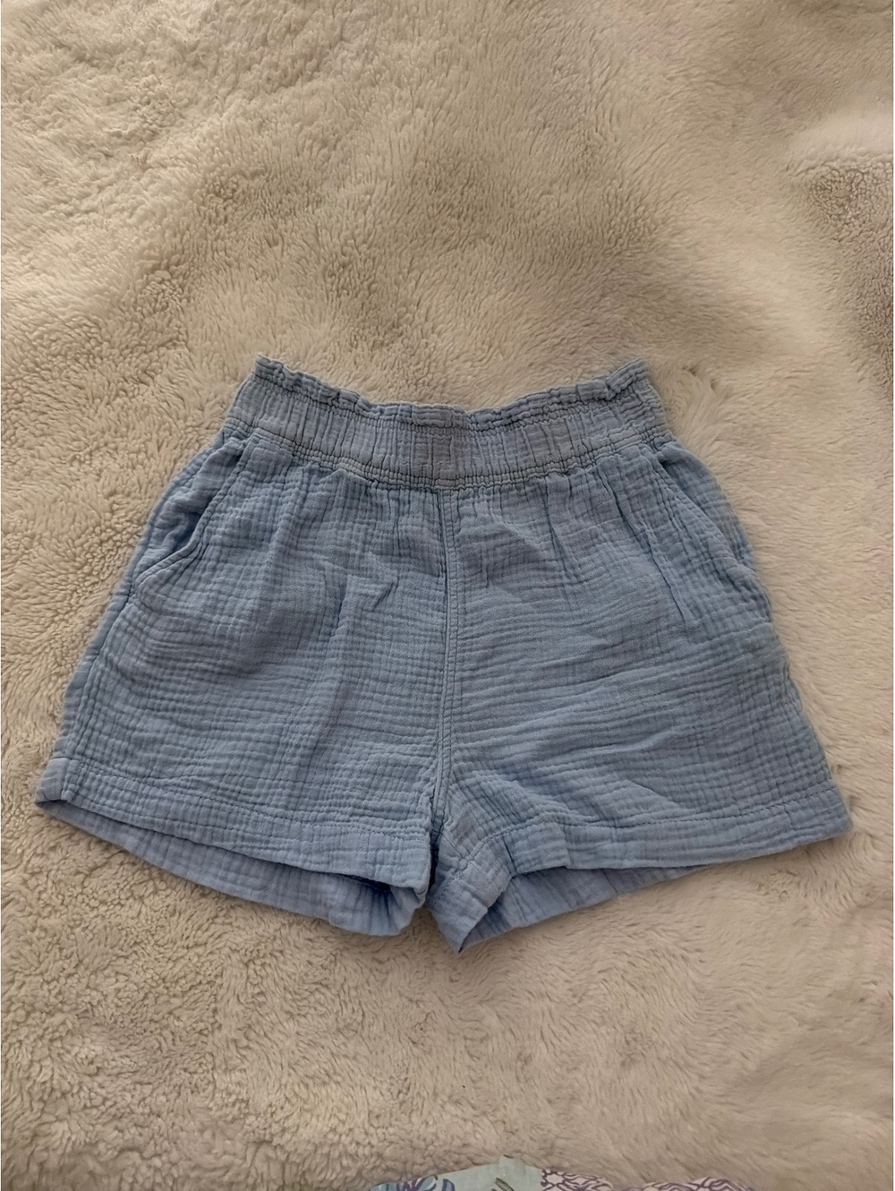 Baby blue crepe line look short โจ๐
